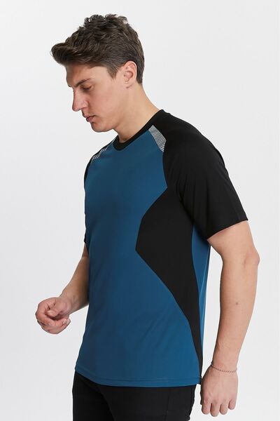 Uniprom Чоловічі шорти з нульовим коміром з дихаючої тканини Procool спортивна футболка на відкритому повітрі IndigoBlack