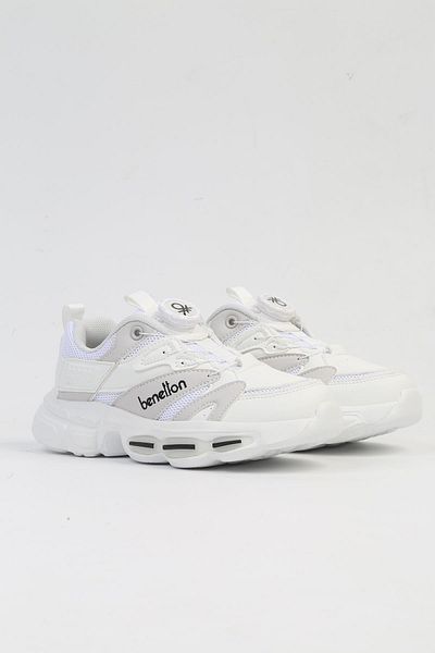 Benetton ® IMPORTED White Children's Lace-Up Mechanism Sports Shoes BNI-10253
