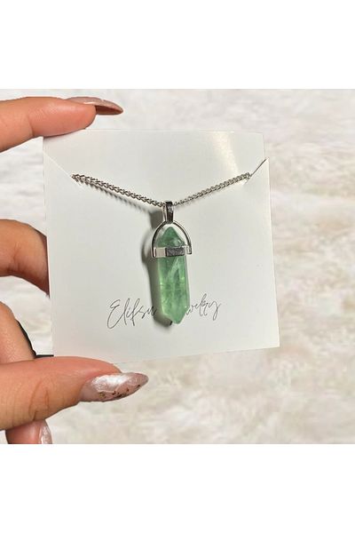 Elifsu Jewelry Fluorite Genius Stone Natural Stone Necklace