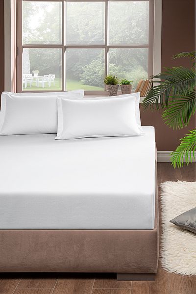 Pierre Cardin White Cotton Fitted Sheet - 100x200