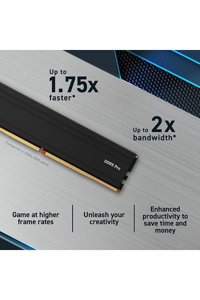 Crucial Ddr5-6000 Pro 16Gb Ram - Udimm Cl48 Desktop Pc Memory
