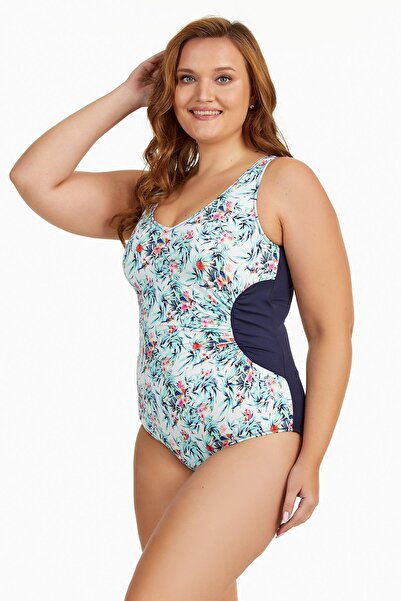 Argento Büzgülü Büyük Bedenli V Yaka Mayo