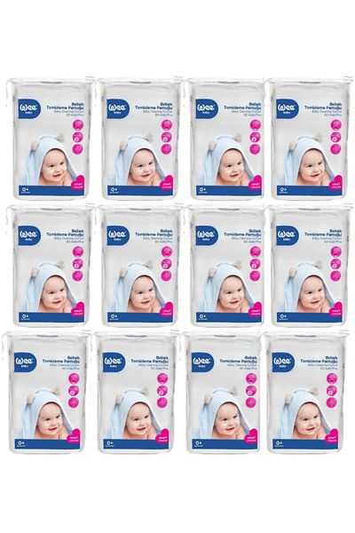 Wee Baby Baby Cleaning Cotton 12 Packs of 60