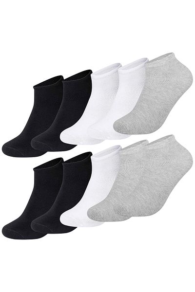 ANTHONY JACKSON Unisex Box of 10 Bamboo Premium Seamless Men's - Sneaker Socks