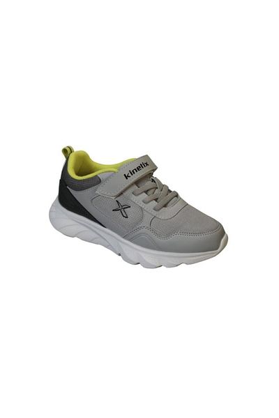 Kinetix KINETIX Boy's Black Gray Velcro Comfort Comfortable Sole Sneaker Sports Shoes