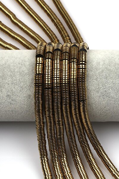 Alibaba Doğaltaş سلسلة هيماتيت ذهبية اللون 1 × 6 مم قطع غسالة