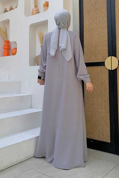 Bym Fashion Φόρεμα Cross Piece Look Pearl 3879 Γκρι