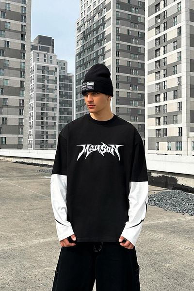 Flaw Wear Manson Black Long Sleeve T-Shirt
