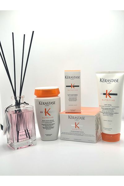 Kerastase Nutritive Dry Hair Care Set with Intensive Moisturizer - Room Fragrance Gift CYT97