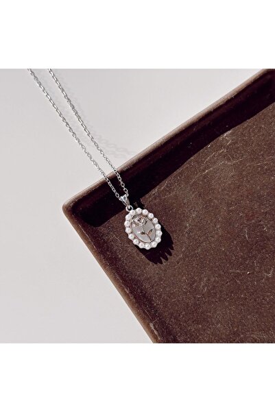 Boise Atelier Viona 1842 Grey Steel Necklace | Çelik Kolye