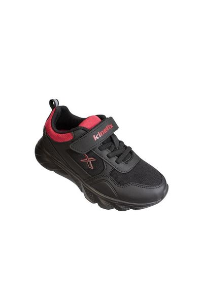 Kinetix Boy's Black Gray Velcro Comfort Comfortable Sole Sneaker Sports Shoes