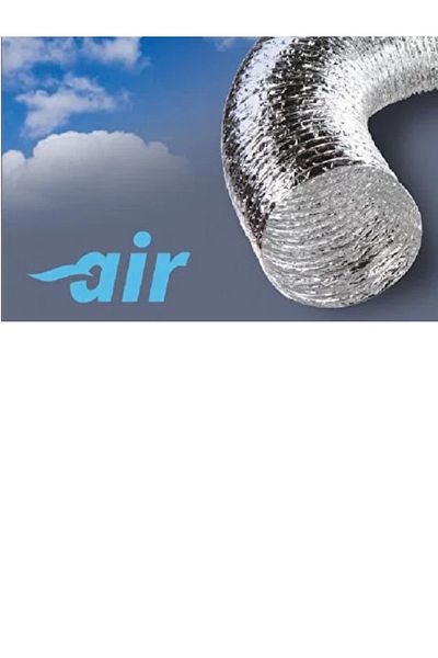 Flexiva Ø102 mm Air Flexible Aluminum Air Duct - Hood and Aspirator Pipe (10 Mt)