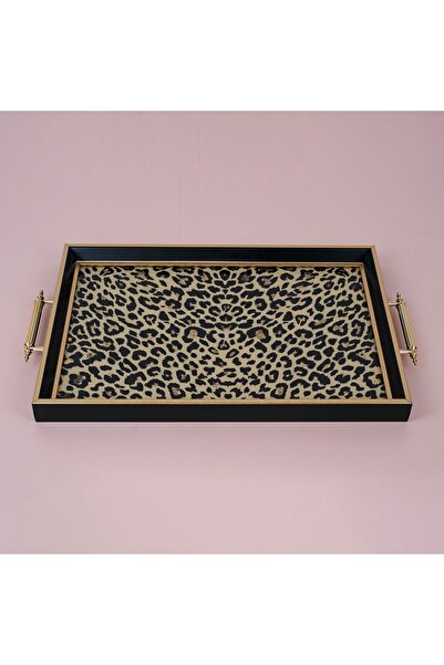 Glore Leopar Somon 6 Kişilik 19 Parça Tepsili Çay Takımı