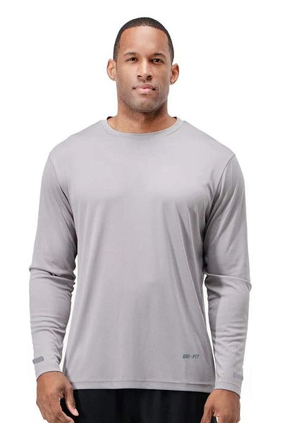 GENIUS STORE Men's Moisture Absorbing Quick Dry Athletic Technical Performance Sports T-shirt Long Sleeve