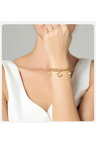 SONES سوار الفولاذ المقاوم للتشويه على شكل فراشة | Sns40038