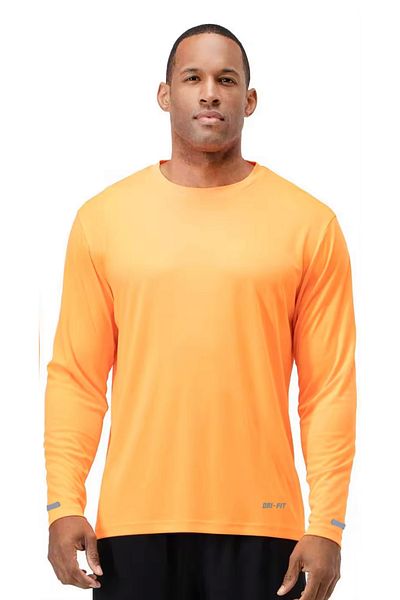 GENIUS STORE Men's Moisture Absorbing Quick Dry Athletic Technical Performance Sports T-shirt Long Sleeve