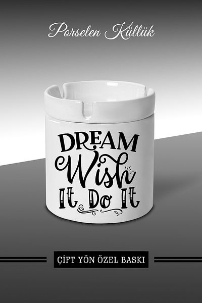 Bytwo Τασάκι Dream Wish Design - Τασάκι πορσελάνης - Επιτραπέζιο τασάκι *külbytX185