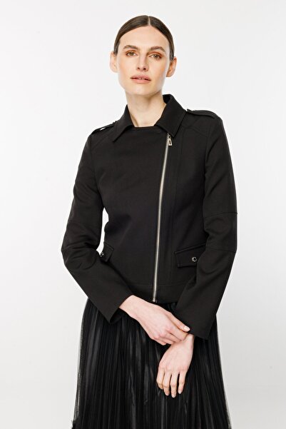 Ekol Short Jacket with Sleeve Line Stitching Detail