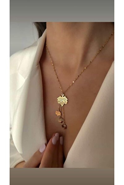 SONES Çınar Yapragı Kararmaz Tasarımçelik Kolye | Sns202838