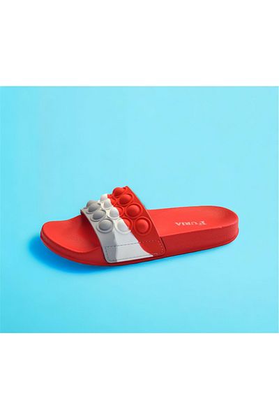FURIA SHOES شباشب للأولاد من Popit/شباشب للشاطئ/البحر، شباشب إيفا ناعمة، لعبة Popit بشريط
