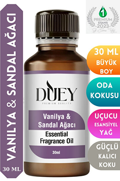 DUEY Vanilya&Sandal Ağacı Uçucu Yağ 30ML Buhurdanlık Yağı Difüzör Esansı Oda ...
