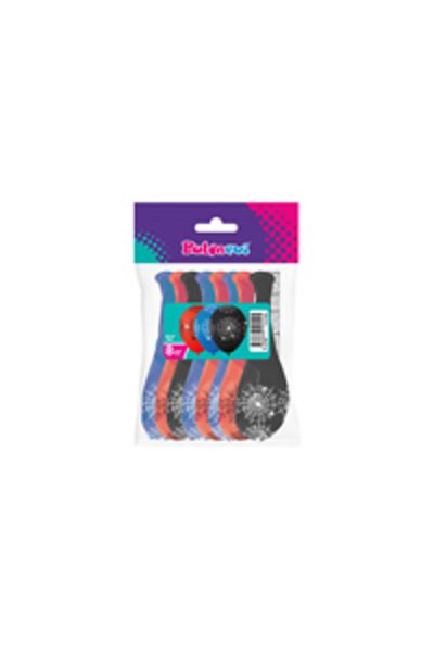 TATLI GÜNLER CIRCLE SPIDER PRINTED 12" BALLONS 8-PACK