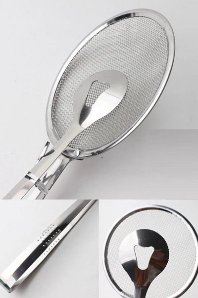 Hayal Sepeti Colander Steel French Fry Pot - With Tongs and Oil Strainer