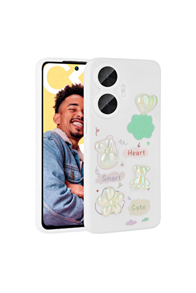 UnDePlus Realme C55 Case Shiny Toys Silicone Cover with Embossed Figure