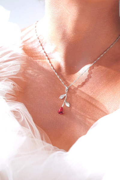 AŞIK ACCESSORIES قلادة جميلة وقبيحة مستوحاة من الصلب الوردي