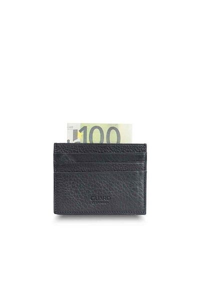GUARD Special Gift Black Genuine Leather Wallet - Card Holder Set Men's / Women's P841