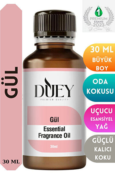 DUEY Gül Uçucu Yağ 30ML Buhurdanlık Yağı Difüzör Esansı Oda Kokusu Esansı Hav...