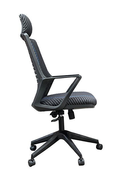 gizmo mobilya Karbon Çizgili  Antrasit Renk Ofis Çalışma Koltuğu