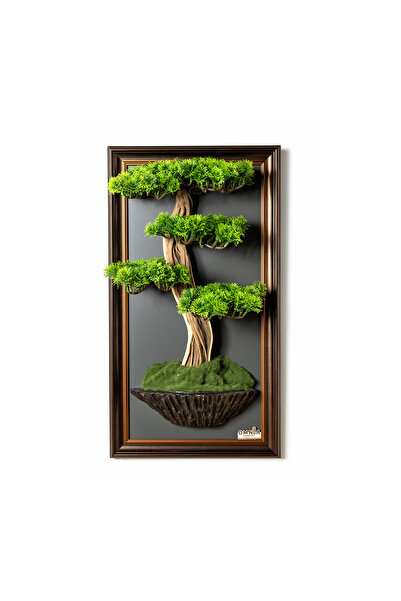 Omnia Concept Bonsai Tablaeu - 7 - Mdf Plaka Üzerinde Çerçeveli 3 Boyutlu Yap...