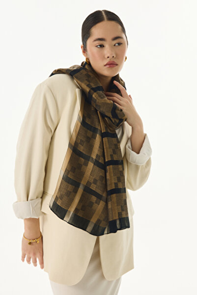 Genel Markalar VALERY DAMA DESEN GOLD YÜN İPEK ŞAL