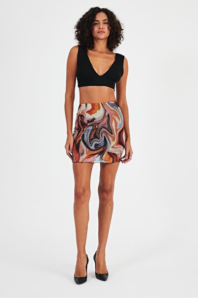 ALEXANDERGARDI تنورة قصيرة منقوشة من التول (A23-10146)