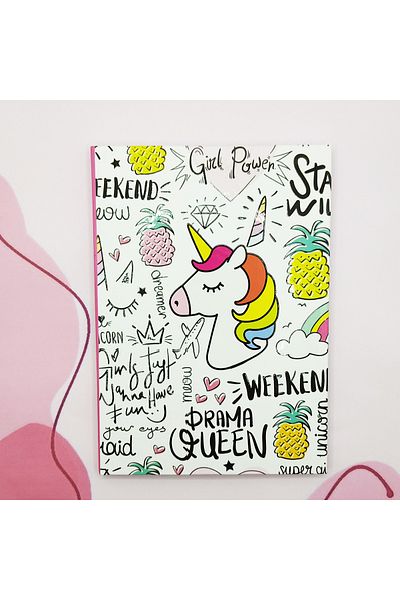 Limmy Carnet de note Unicorn Queen A5 - Copertă rigidă, Agenda nedatată