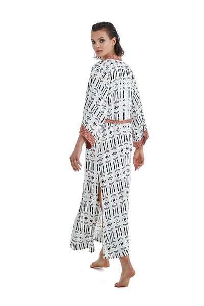 Blackspade Women's Ethnic Printed Viscous Dressing Gown C2T8N3O15