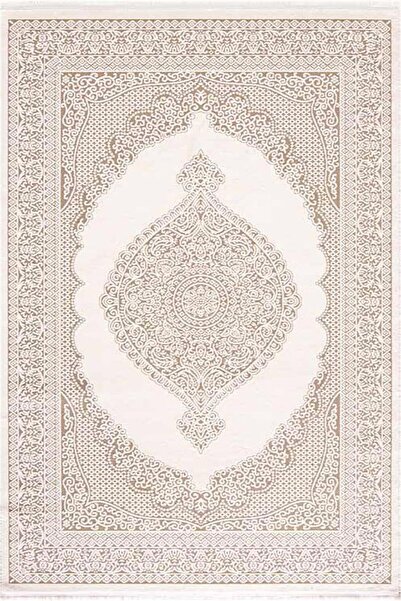 Enti Halı Çam Halı Lizbon 4501 Vizon Enti Halı Klasik Eskitme Desenli Makine ...