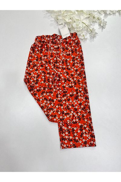 Esterella Girl's - Wide Leg Wrap Pants with Elastic Waist and Tie Detail