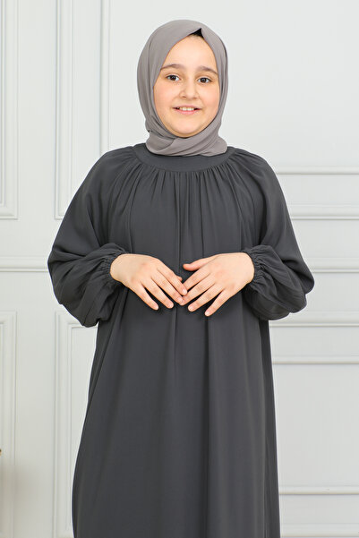 KADEEM Reglan Sleeve Gathered Children's Dress-Medina silk