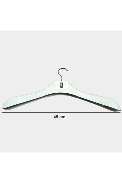 AĞIRSOY 10 bucăți din plastic alb cu accesorii metalice, umeraș pentru haine ...