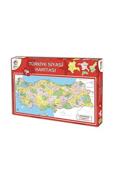 Genel Markalar Laço Türkiye Siyasi Harıta Puzzle Kutulu 136 Parça