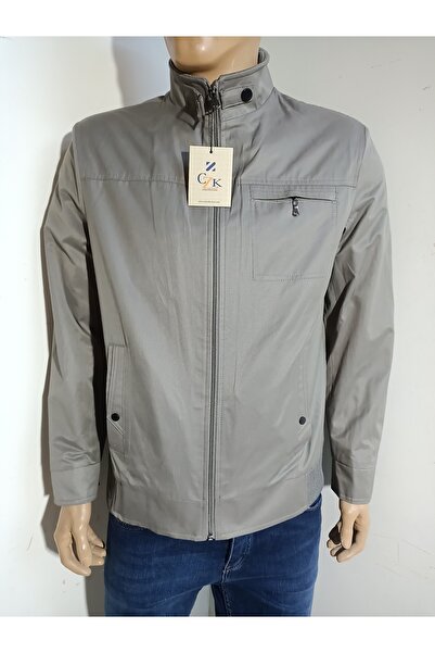 CZK dik yaka fermuarlı mevsimlik ince mont