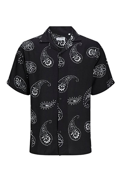 Jack & Jones JACK JONES Erkek Kısa Kollu Desenli Gömlek 12248448