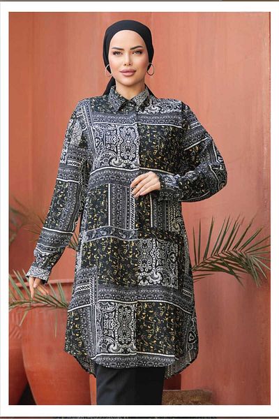 CANSELLBUTİKK PLUS SIZE Hijab Tunic Viscose Fabric (46-48-50-52-54) ( big size )