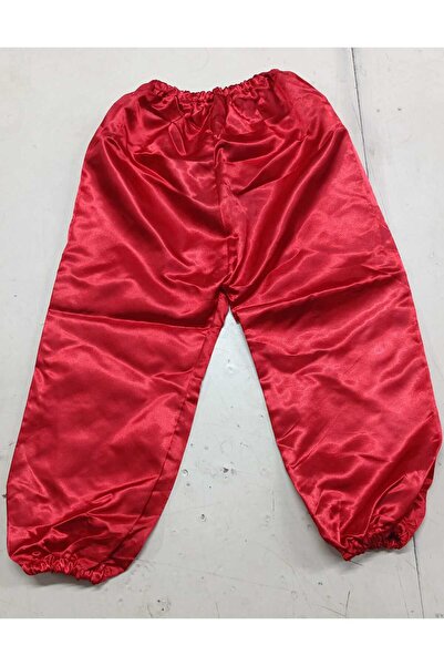 DilekKostüm 23 NİSAN ŞALVARI YÖRESEL KIZ ÇOCUK SATEN KIRMIZI ŞALVAR