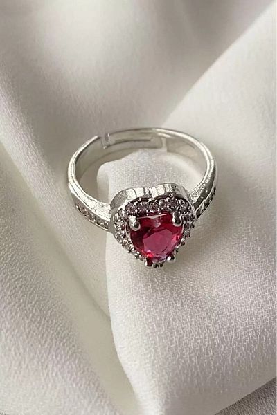 Only Vogue 2 Years Warranty Certificated Heart Figure Adjustable Ring