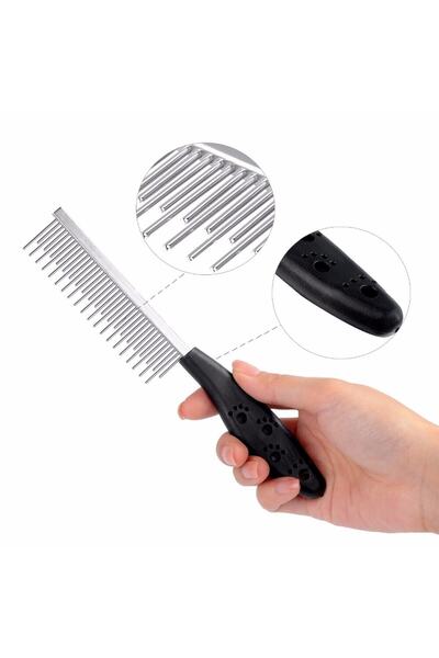 zeixpow Tüy Açıcı Kedi Köpek Tarağı Tek Taraflı Metal Dişli Evcil Hayvan Bakı...