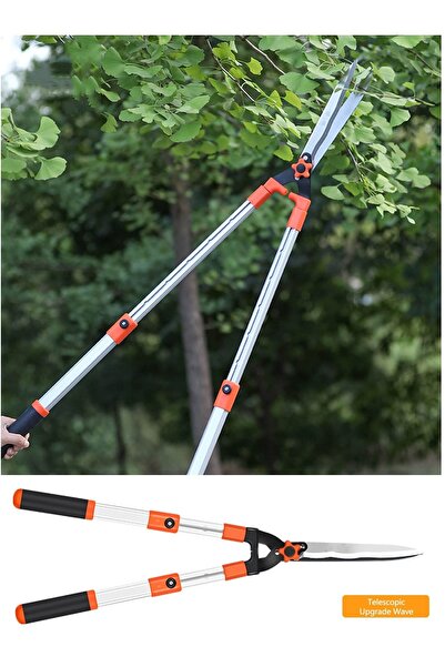 Depolife Bahçe Çit Makası Teleskopik uzayan Alüminyum kollu çim şimşir çalı o...