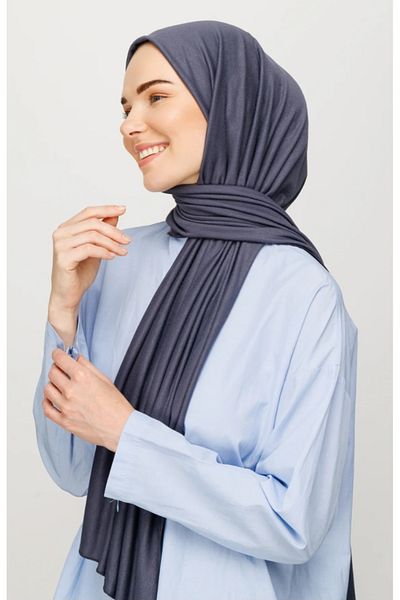 FRESCO SCARFS Hijab Hijab χτενισμένο βαμβακερό σάλι ανθρακί